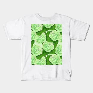 Hydrangea watercolor pattern Kids T-Shirt